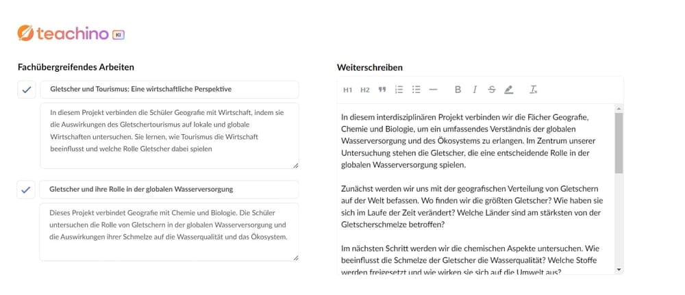 Beispiel projektbasiertes Lernen