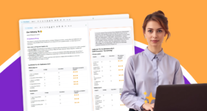 junge Lehrerin differenziert nach Lerntempo, indem sie Stationsarbeiten mit Teachino erstellt