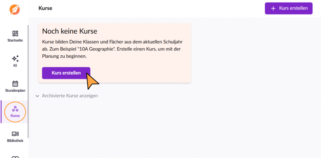 Kurs erstellen