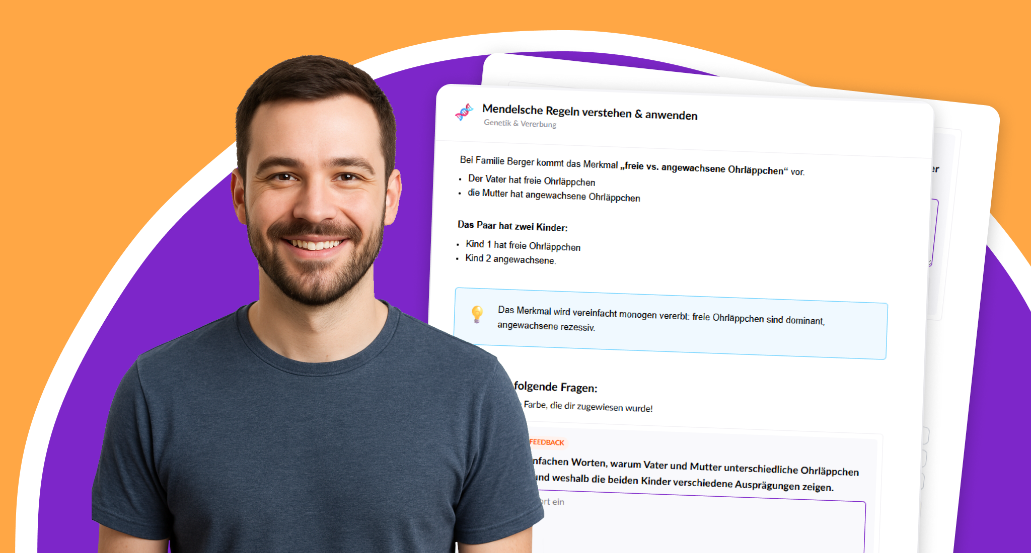 Jens mit seinem fertig differenzierten Material